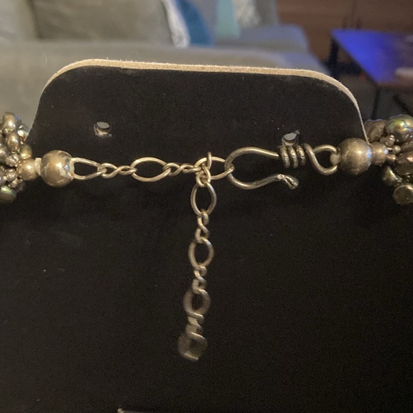 Genuine jasper statement necklace , no marks found , multi strand beaded - Picture 6 of 8